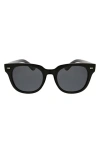 Hurley Retro Square 49mm Sunglasses In Black