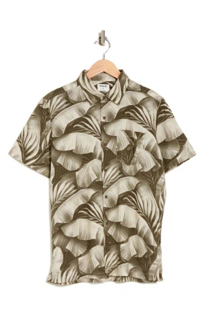 Hurley Rincon Floral Short Sleeve Button-up Shirt In Charcoal Fern