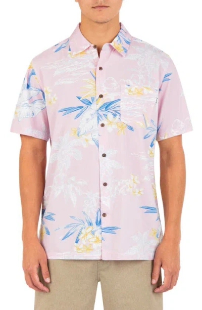 Hurley Rincon Floral Short Sleeve Button-up Shirt In Pink