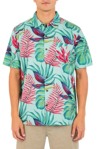 Hurley Rincon Floral Short Sleeve Button-up Shirt In Tropical Mist