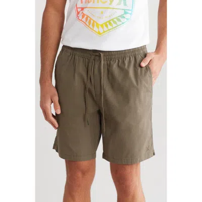 Hurley Ripstop Stretch Cotton Shorts In Khaki/olive