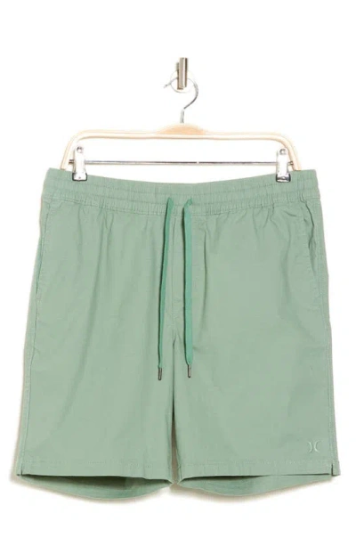 Hurley Ripstop Stretch Cotton Shorts In Sage