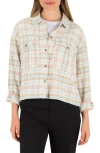 Hurley Roam Boxy Flannel Button-up Shirt In White