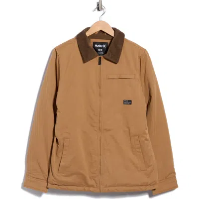Hurley Robson Fleece Lined Jacket In Brown