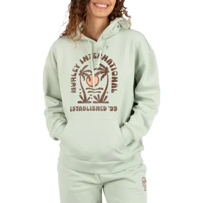 Hurley Sandbar Oversized Graphic Hoodie In Gray