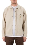 Hurley Santa Cruz Seaside Solid Flannel Button-up Shirt Jacket In Brown