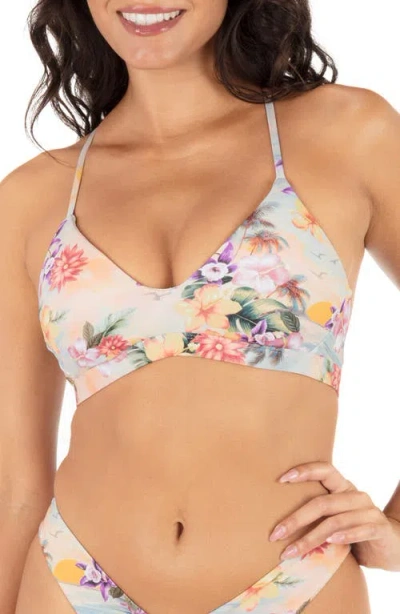 Hurley Scenic Sunset Racerback Bikini Top In Multi
