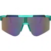 Hurley Semi-rim Shield 137mm Polarized Sunglasses In Aqua Blue