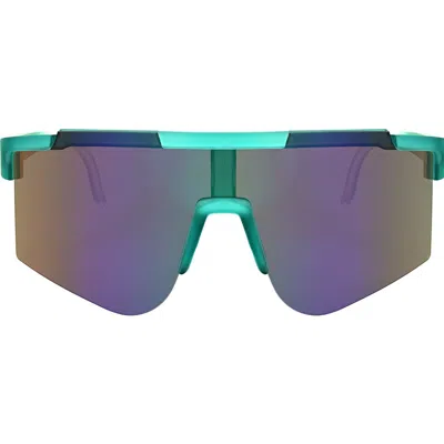 Hurley Semi-rim Shield 137mm Polarized Sunglasses In Aqua Blue
