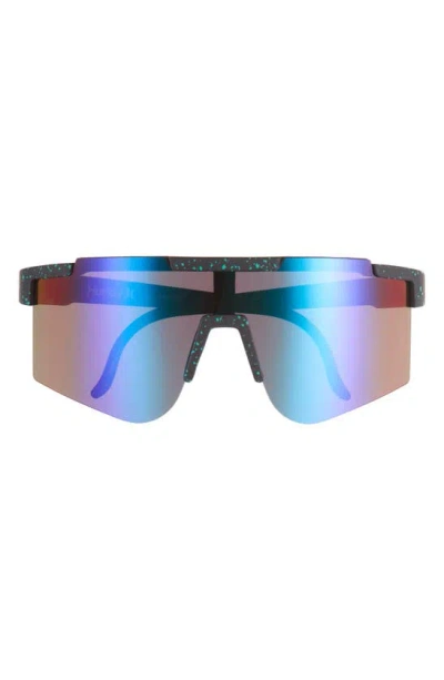 Hurley Semi-rim Shield 137mm Polarized Sunglasses In Blue/ Black