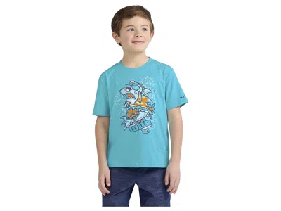 Hurley Shark Tatt T-shirt (little Kid) Boy's T Shirt Barracuda : 6 Little Kid, Cotton/polyester In Blue