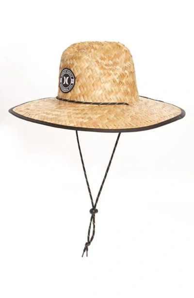 Hurley Shoreline Straw Lifeguard Hat In Metallic