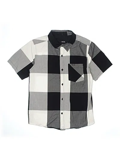 Pre-owned Hurley Kids'  Short Sleeve Button Down Shirt In Gray