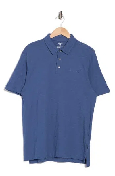 Hurley Short Sleeve Cotton Polo In Blue