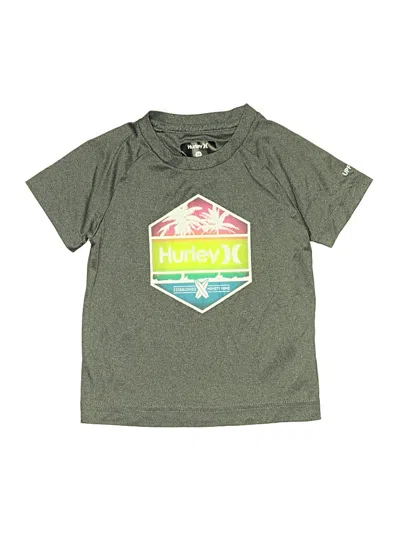 Pre-owned Hurley Kids'  Short Sleeve Henley In Green