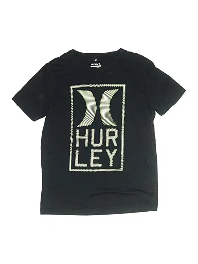 Pre-owned Hurley Kids'  Short Sleeve Henley Shirt In Black