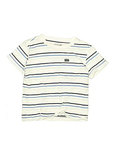 Pre-owned Hurley Kids'  Short Sleeve Henley Shirt In Ivory