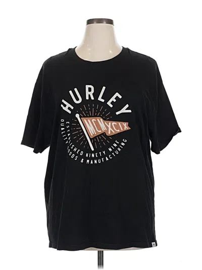 Pre-owned Hurley Short Sleeve T-shirt In Black