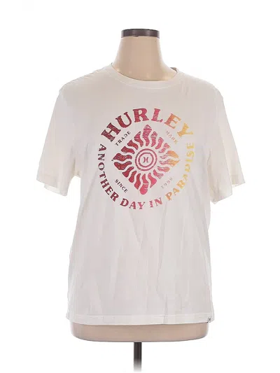Pre-owned Hurley Short Sleeve T-shirt In White