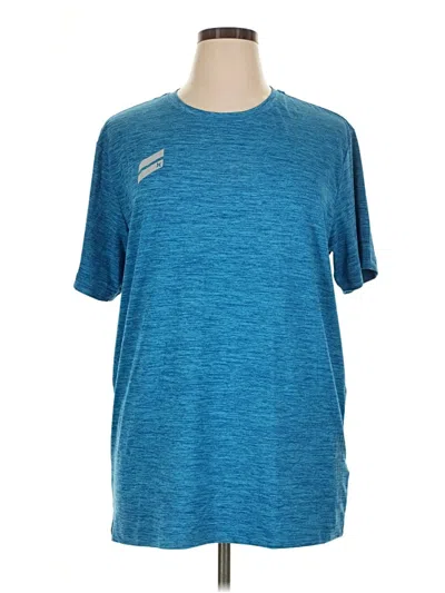 Pre-owned Hurley Short Sleeve Top Blue Crew Neck Tops