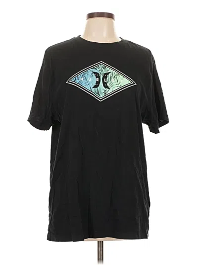 Pre-owned Hurley Short Sleeve T-shirt In Black