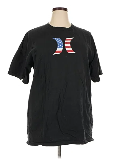 Pre-owned Hurley Short Sleeve T-shirt In Black