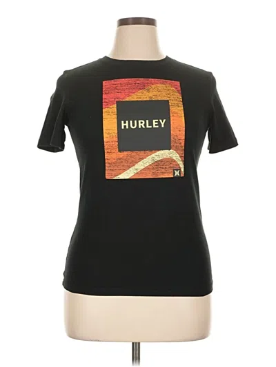 Pre-owned Hurley Short Sleeve T-shirt In Black