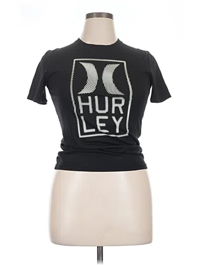 Pre-owned Hurley Short Sleeve T-shirt In Black