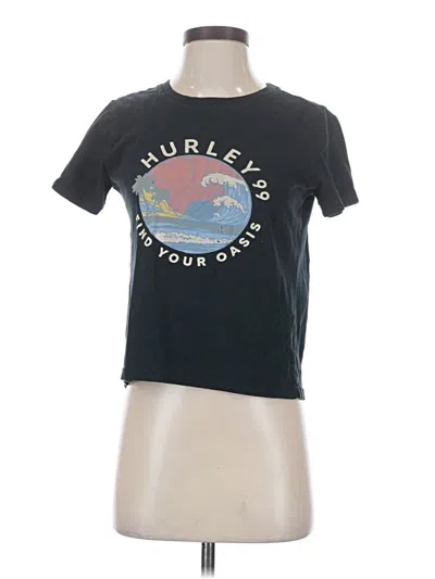 Pre-owned Hurley Short Sleeve T-shirt In Black