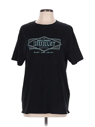 Pre-owned Hurley Short Sleeve T-shirt In Black