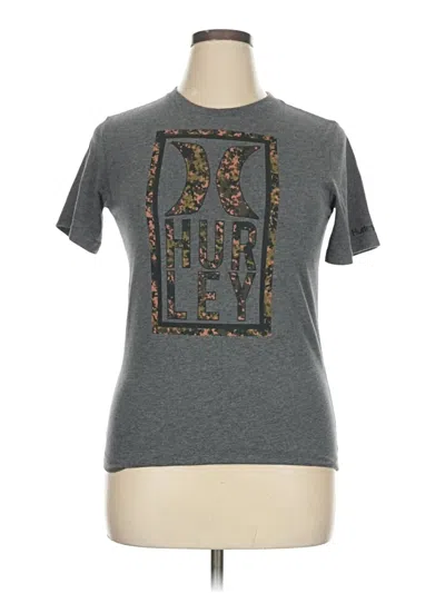 Pre-owned Hurley Short Sleeve T-shirt In Gray