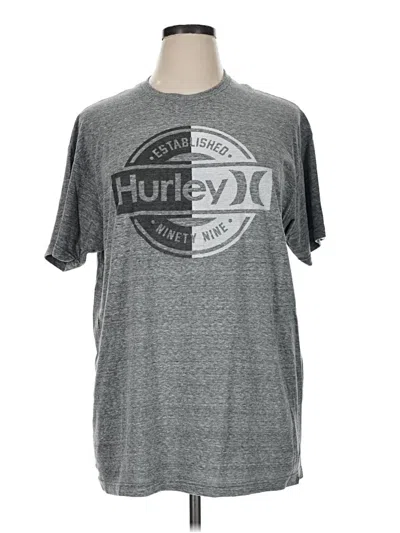 Pre-owned Hurley Short Sleeve T-shirt In Gray