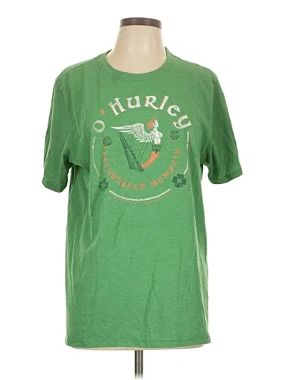 Pre-owned Hurley Short Sleeve T-shirt In Green