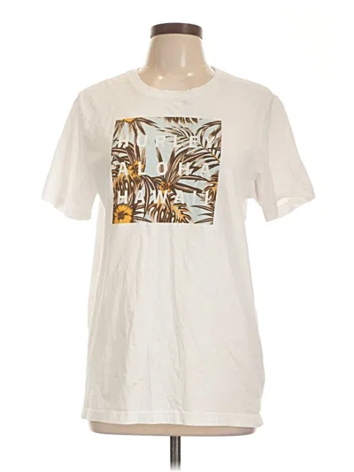 Pre-owned Hurley Short Sleeve T-shirt In Ivory
