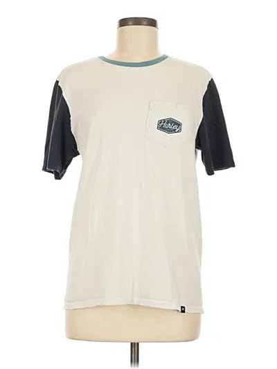Pre-owned Hurley Short Sleeve T-shirt In Ivory