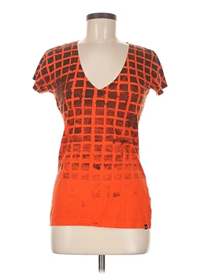 Pre-owned Hurley Short Sleeve T-shirt In Orange