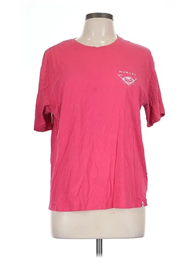 Pre-owned Hurley Short Sleeve T-shirt In Pink