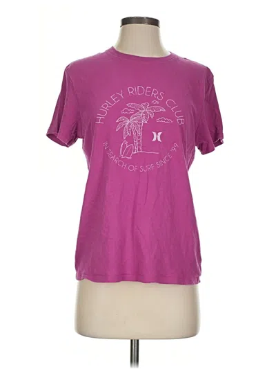 Pre-owned Hurley Short Sleeve T-shirt In Purple