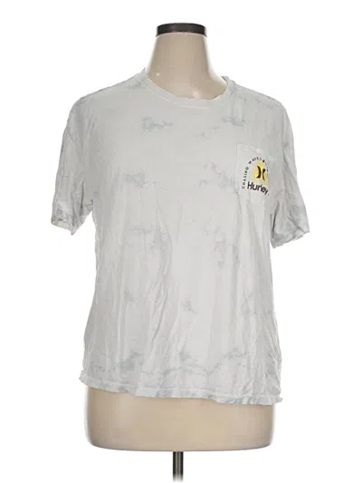 Pre-owned Hurley Short Sleeve T-shirt In Silver
