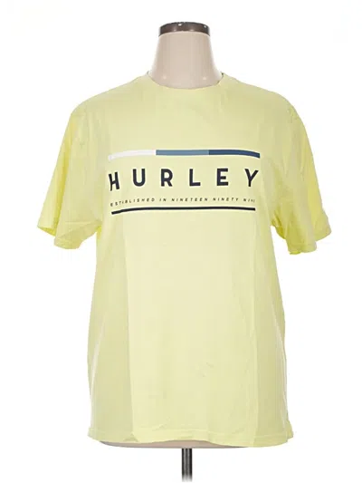 Pre-owned Hurley Short Sleeve T-shirt In Yellow