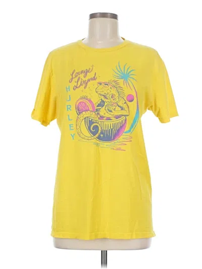 Pre-owned Hurley Short Sleeve T-shirt In Yellow