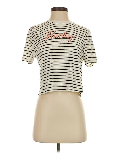 Pre-owned Hurley Short Sleeve Turtleneck In Ivory