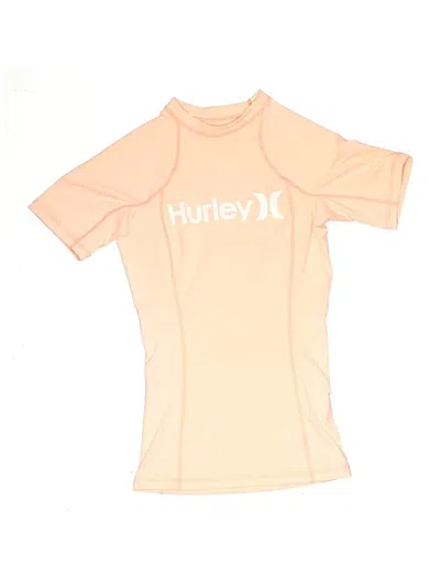 Pre-owned Hurley Kids'  Short Sleeve Turtleneck In Orange