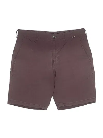 Pre-owned Hurley Shorts In Burgundy
