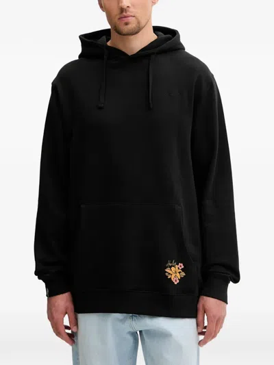 Hurley Skull-print Drawstring Hoodie In Black