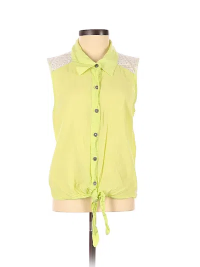 Pre-owned Hurley Sleeveless Button Down Shirt In Yellow