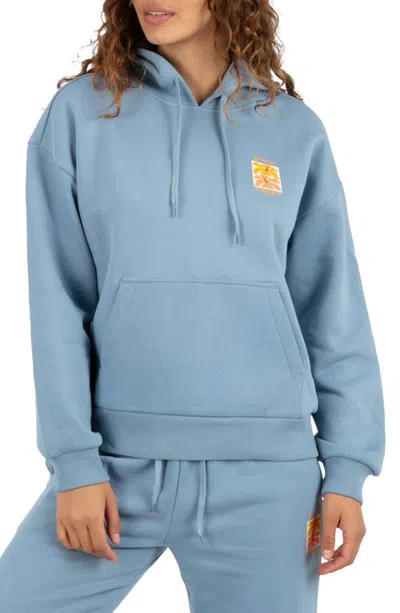 Hurley Stacked Graphic Hoodie In Blue