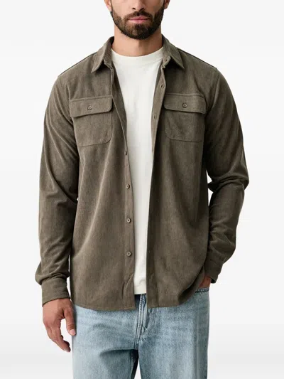 Hurley Staple Corduroy Chest-pocket Shirt In Green