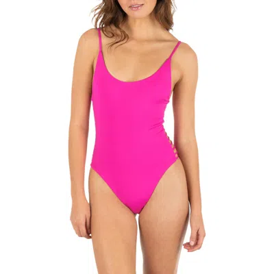 Hurley Strappy One-piece Swimsuit In Pink