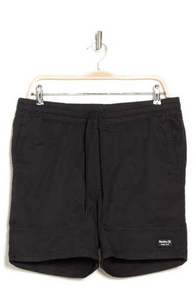 Hurley Stretch Cotton Twill Shorts In Black